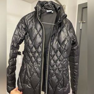 Black puffer athletic jacket
